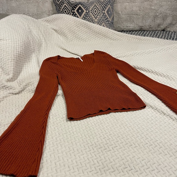 🌞Robins 🌞✨✨✨✨Free People Sweater Top Back to school clothes trendy tops pumpkin - Picture 9 of 12